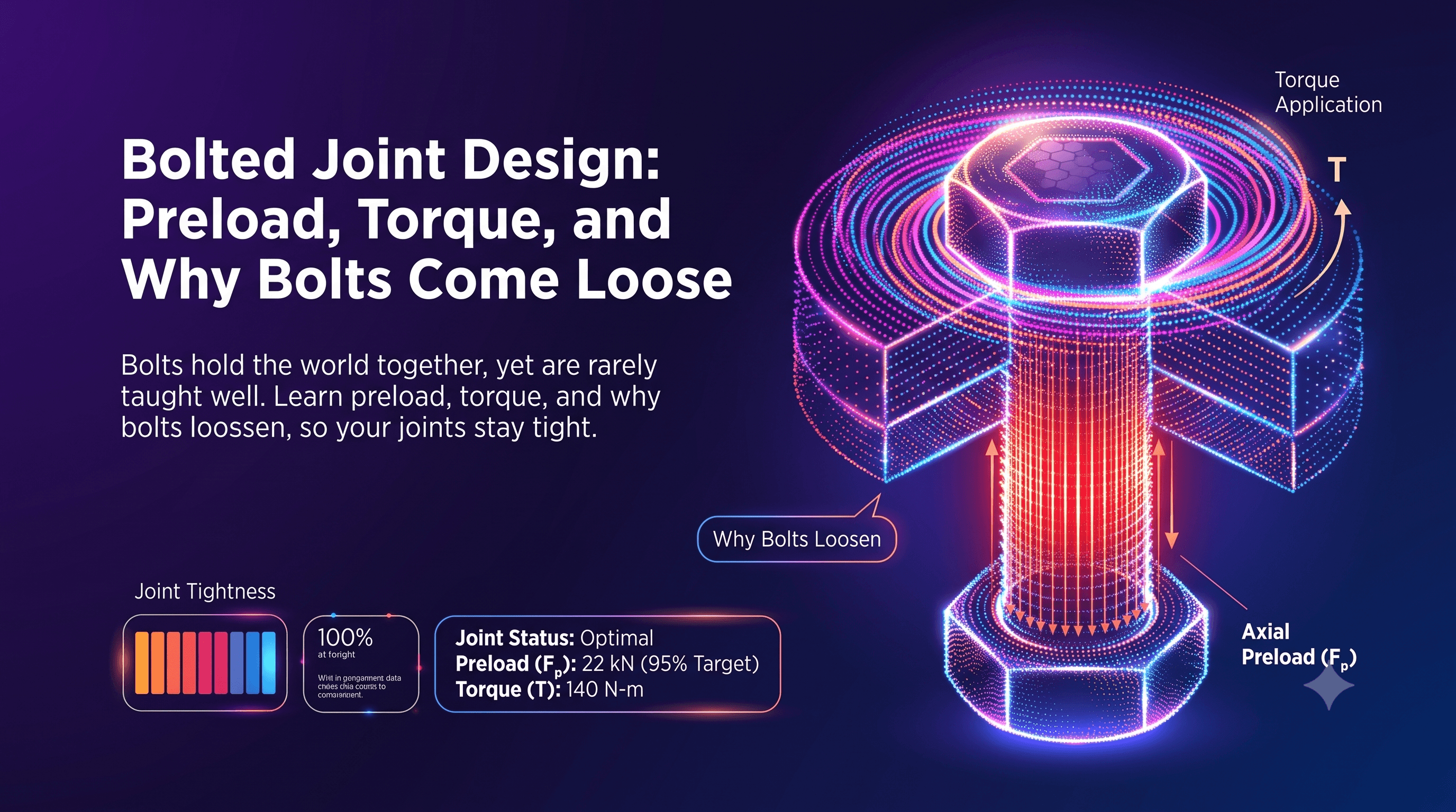 Bolted Joint Design: Preload, Torque, and Why Bolts Come Loose Bolted Joint Design: Preload, Torque, and Why Bolts Come Loose